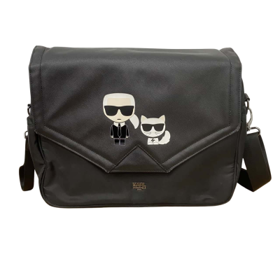Karl Lagerfeld Black Logo Baby Changing Bag