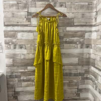 Whistles Womens  Size M Maxi Dress Mustard / Yellow 