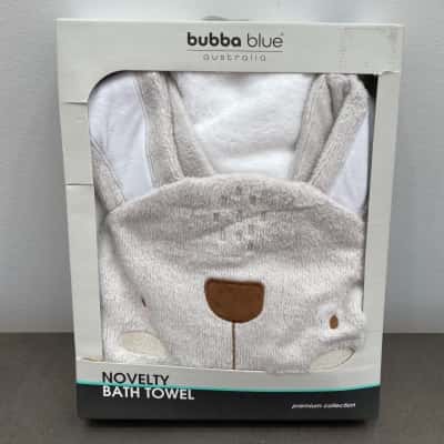Bubba Blue Bunny Dream Novelty Bath Towel Grey / White 