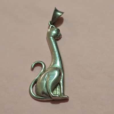  Womens Brooch - Sterling silver cat 925