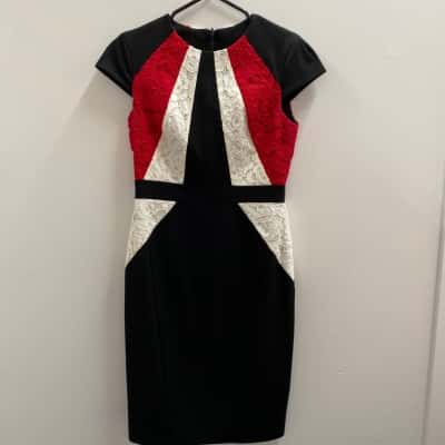Cue Womens  Size 10 Short Sleeve Dress  Multicoloured 