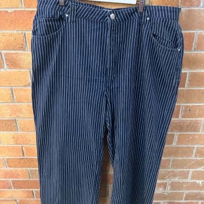 Cotton On Womens  Size 18 Navy Blue / Pinstriped 