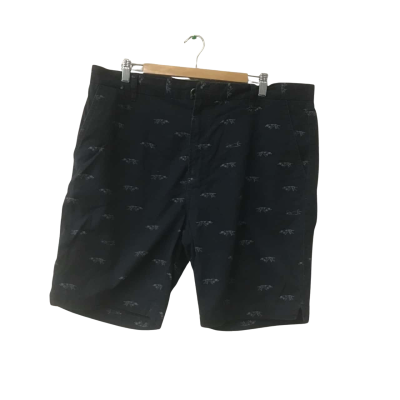 Rodd & Gunn Pointer Print Slim Fit Shorts Size 38 Navy Cotton Rich 