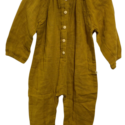  Kids Size 12-18m linen jumpsuit turmeric  