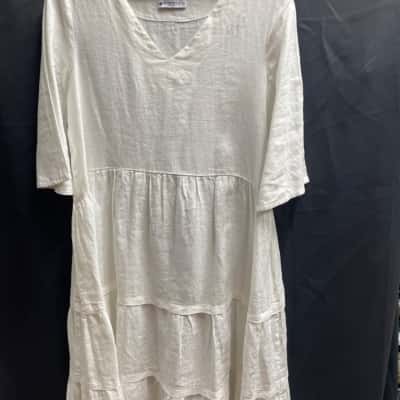 Blueberry Italia Womens Size M White Dress