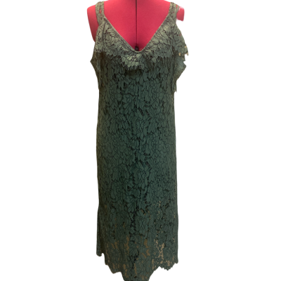 Keepsake Womens Size S Midi Dress Khaki 