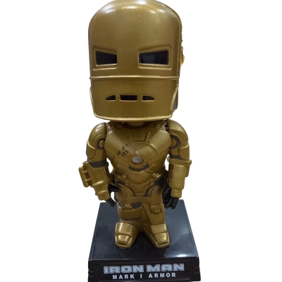Marvel Iron Man Mark 1 Exclusive Gold PVC Bobble-Head 15Cm Wacky Wobbler