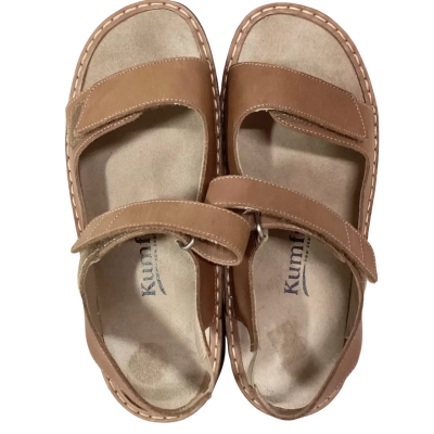 Kumfs (Ziera) Women's Extra Wide Leather Comfort Sandals – Size EU 37 (AU 6.5)
