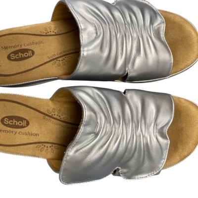 Scholl Silver Memory Cushion  Sandals Size 38 