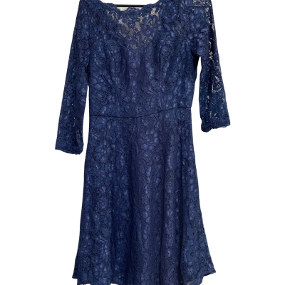 Review Womens  Size 10 Floral Dress Navy Blue 