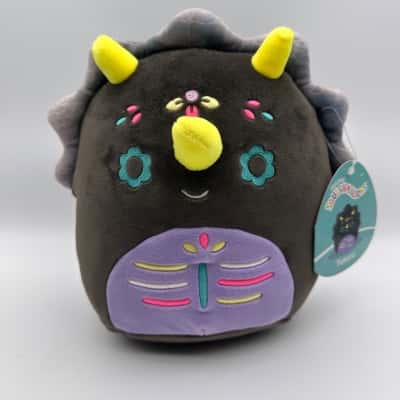 Squishmallows 2023 Day of the Dead Squad 8" Tetero the Triceratops Plush Doll