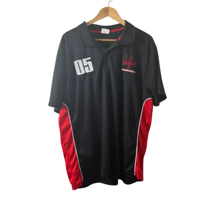 Peter Brock Mens  Size XXXXL Short Sleeve Shirt Black  / Red 