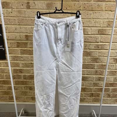 Witchery Womens fresh white denim maxi skirt Size 10 