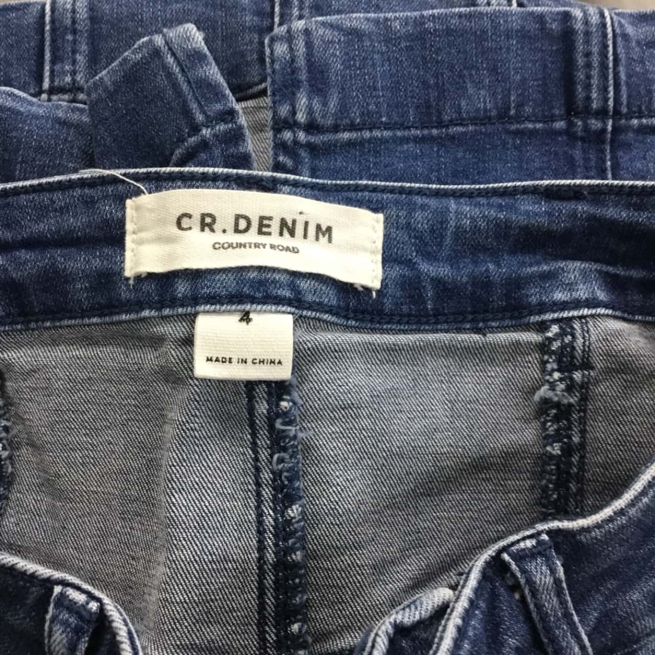 CR) Denim Womens Size 4 Blue Skirt