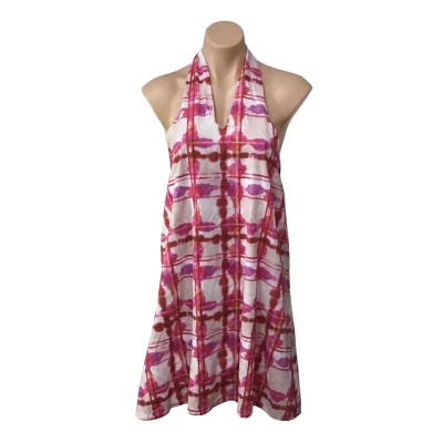 Forsoul The Label Womens Size XXL White /  Pink  / Purple / Orange Pattern Halter Neck Dress 