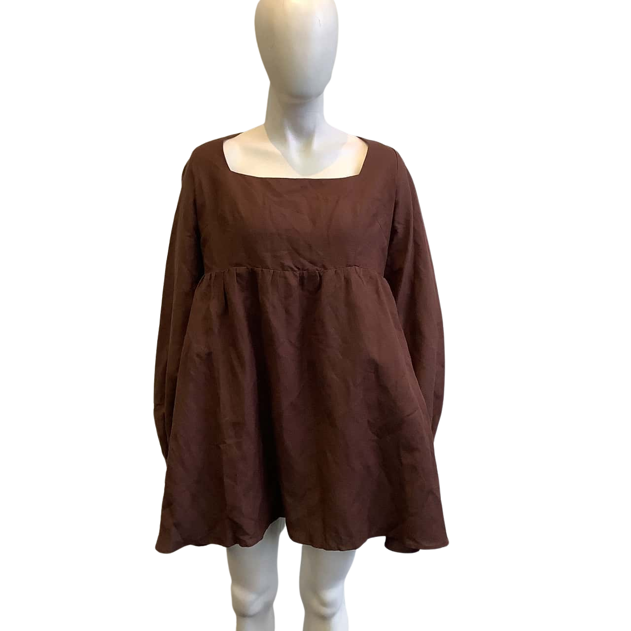 Perfect Stranger Women's Size 16 Linen Blend Long Sleeve Mini Baby Doll Dress Brown (s) - Used Very Good | Salvos Stores Perfect Stranger Women's Size 16 Linen Blend Long Sleeve Mini Baby Doll Dress Brown (s) - Used Very Good | Salvos Stores