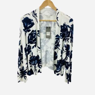 W.Lane - French Navy Printed Cardigan (Size XXL)