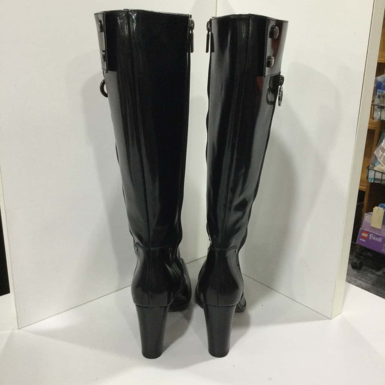 Tentazione, Womens Leather Hi Boots, Size 40, Black