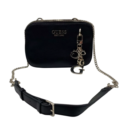 Guess Women's Sherol Convertible Cross Body Bag / Handbag Black  Faux Leather.  (HB1)