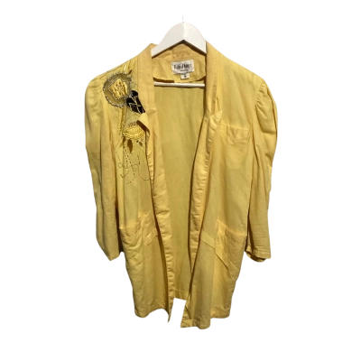  Womens  Size 12 Open Jacket Yellow 