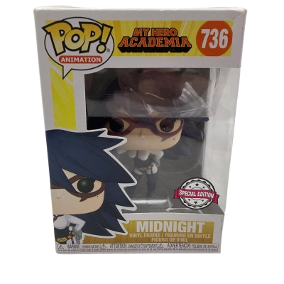Funko Pop  My Hero Academia #736 Midnight Box Slightly Damaged & Sunbleached Collectables