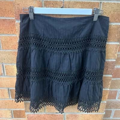 SHILLA Womens  Size L Mini Skirt Black  