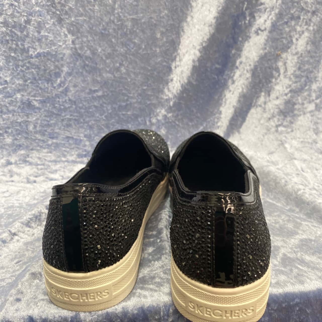 Skechers Street Womens Black Flat Shoes Size 8 U.S