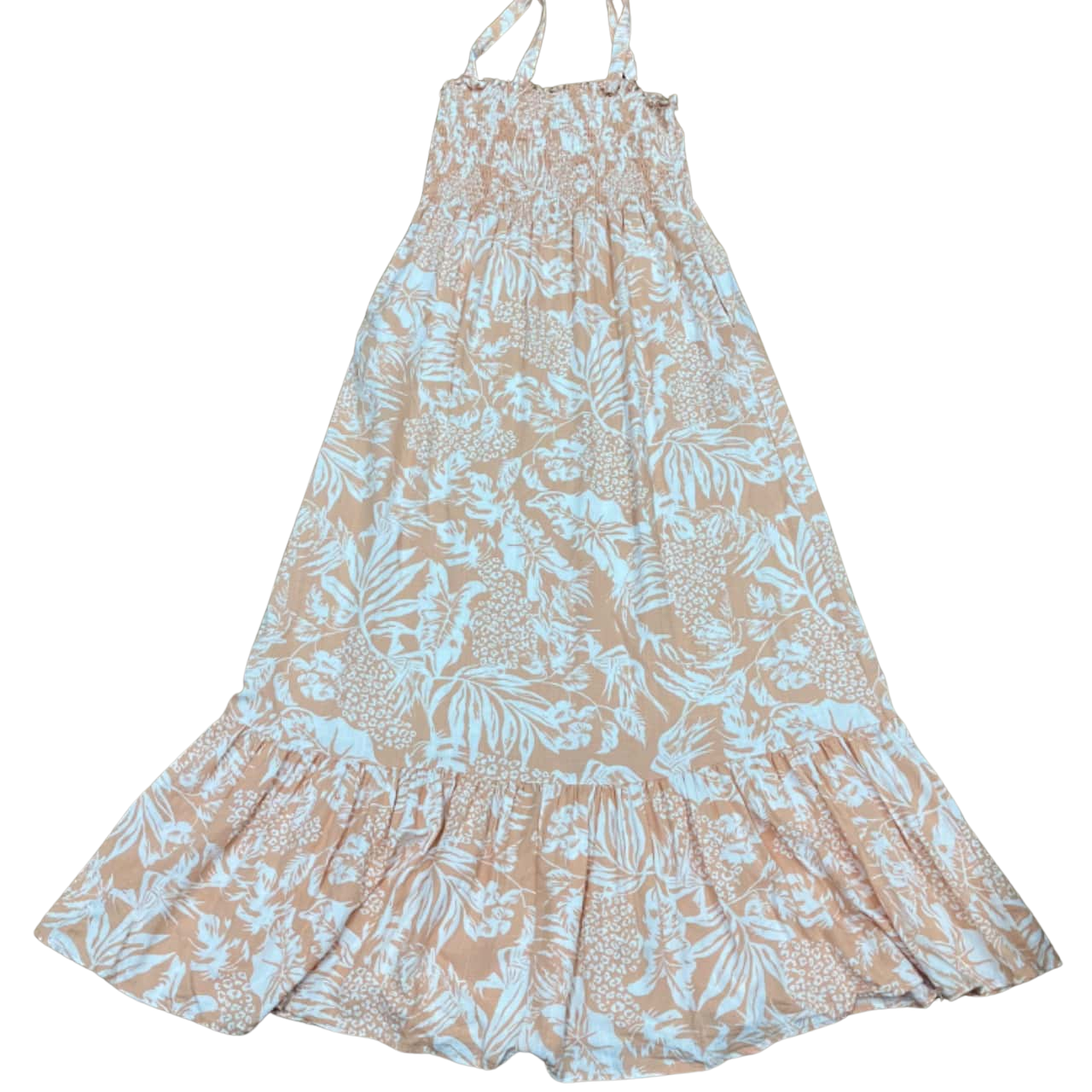 Nara Peach Linen Pocket Dress