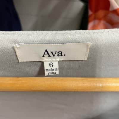 Ava. Grey Long Sleeve Wrap Dress 