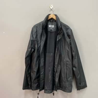 Huski Explorer Mens  Size XL Hooded Raincoat Grey / Khaki 