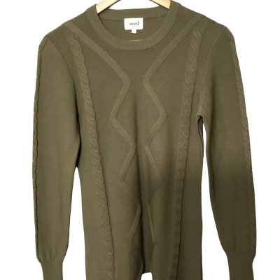 Seed Womens  Size S Crew Neck Jumper Khaki / Olive 