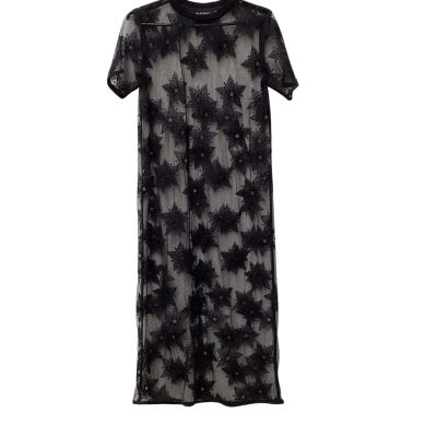 Alpha60 Womens Sheer Dress Black  size xs