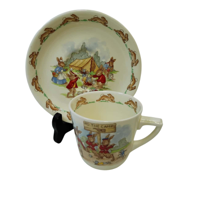 Royal Doulton Bunnykins To The Camp Tea Set