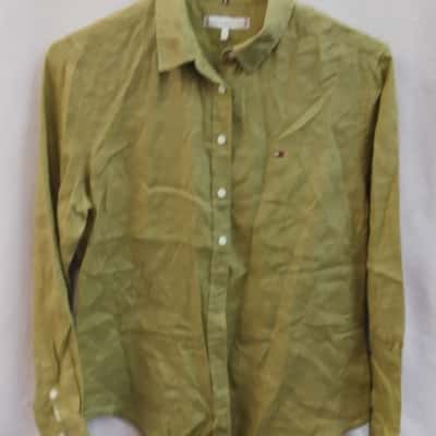 Tommy Hilfiger Womens  Size XS Long Sleeve Shirt Green 