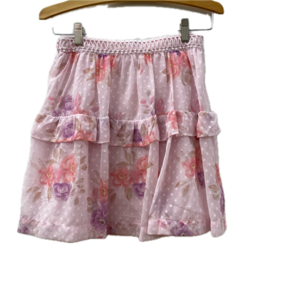  SAFFRON & CLOVER Kids  skirt Size 12  Floral / Pink  