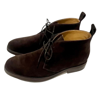 Aquila Chocolate Brown Suade Leather Boots Size 42