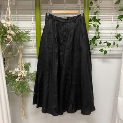 Dissh Womens  Size 8 A-Line Skirt Black  