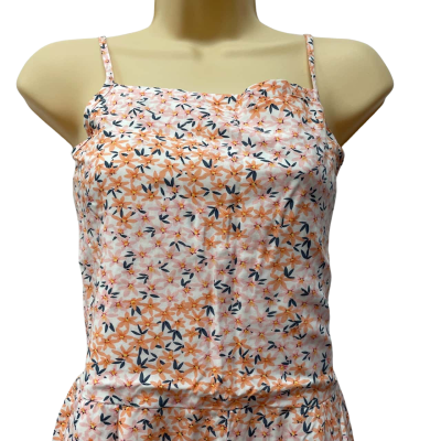 David Jones Girls Size 14 Sleeveless Jumpsuit / Sleeveless Playsuit Floral / Multicoloured / Orange / Pattern / Peach Ditsy Floral NWT
