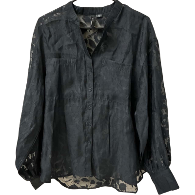 Y.A.S. Womens Size XL Button Up Top / Long Sleeve Shirt Black  