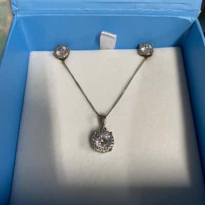 925 Silver Necklace & Earring Set  