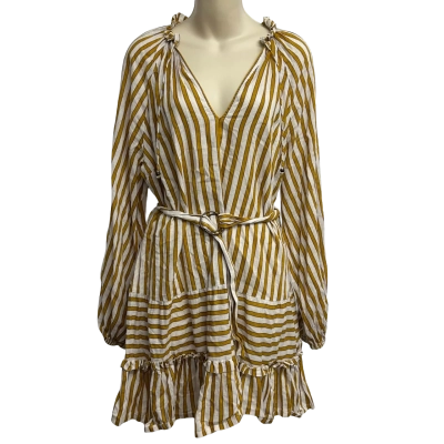 Tigerlily Size 10 Yellow Striped Dress