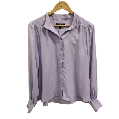 Forever New Womens  Size 10 Button Up Top Purple 