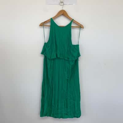 Rodeo Show Green SLeeveless Midi Dress  Size 14 