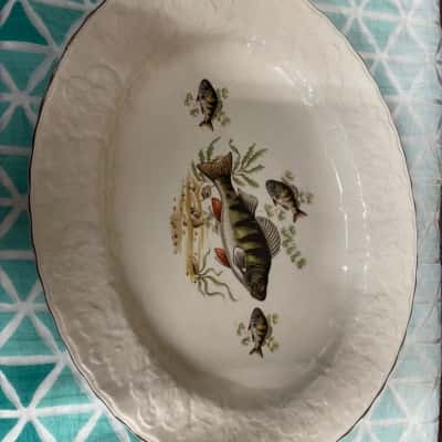 Vintage Alfred Meakin Fish Plate Set Of 7 Plates