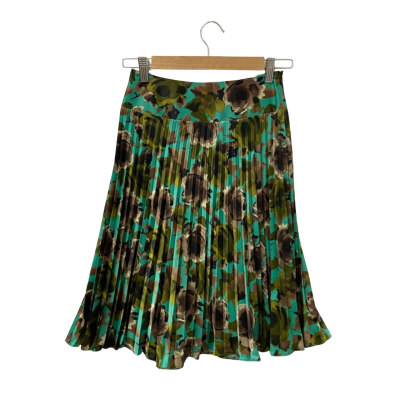 Review Womens  Size 6 Pleated Skirt Multicoloured 