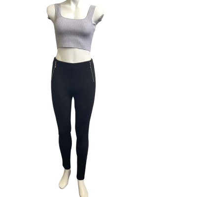 New - Holmes & Fallon Womens Label Size 8 Ponte Skinny Legging Pants Black