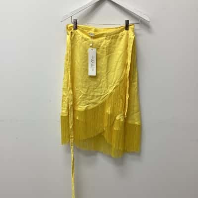 Love, Bonfire The Label, Womens Wrap Skirt Yellow 