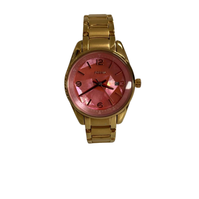 Fossil Womens Analog Watch Gold / Pink Face Not Working