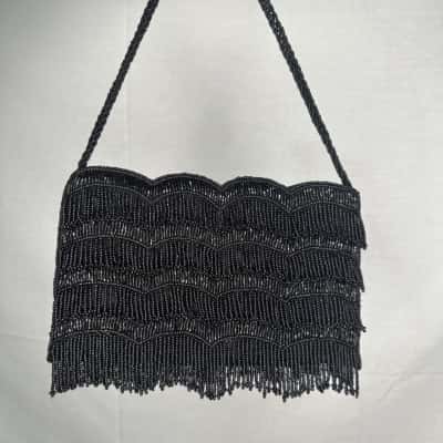Beautiful black beaded small purse/bag