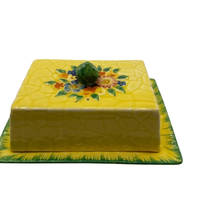 Crown Devon lidded butter dish 